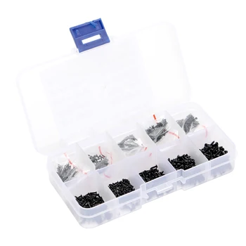 

1000pcs Mix PA Round Self-tapping Electronic Small Wood Screws Kit Phillips-head Micro Screws Setwith Storage Box