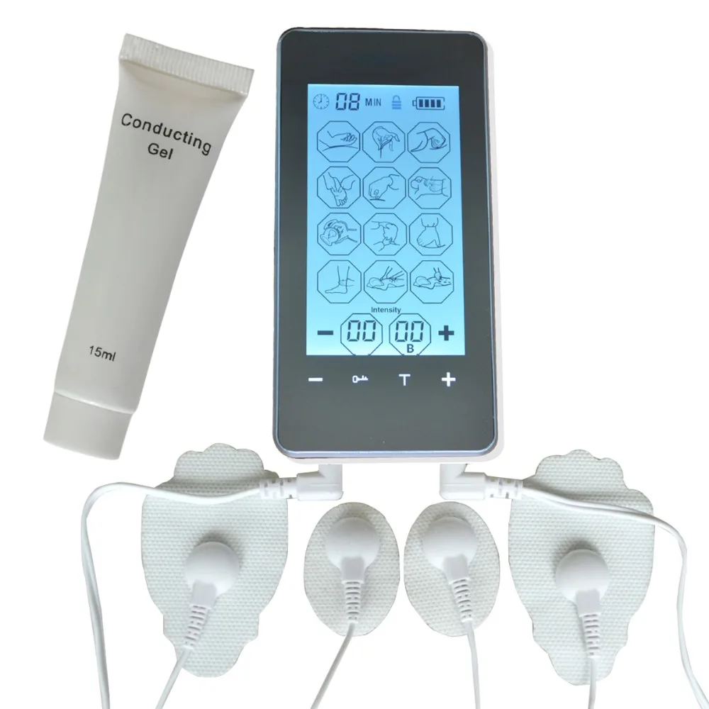 New HealthCare TENS 12Modes Physiotherapy Massager Pain Relief +1Pc Electrotherapy Face Facial Mask Pad+1 Pc Conducting Gel | Красота и