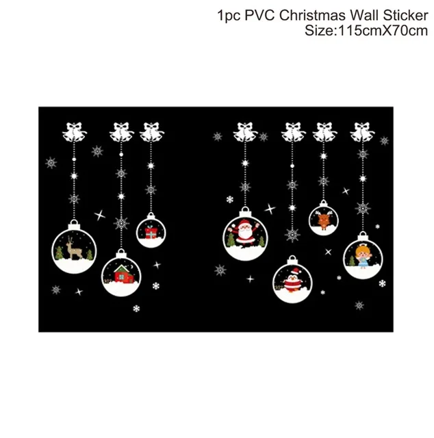 Рождественские наклейки FENGRISE Санта-Клаус, рождественские украшения для дома, рождественские подарки, Рождественский Декор, Noel Happy new year - Цвет: style 11