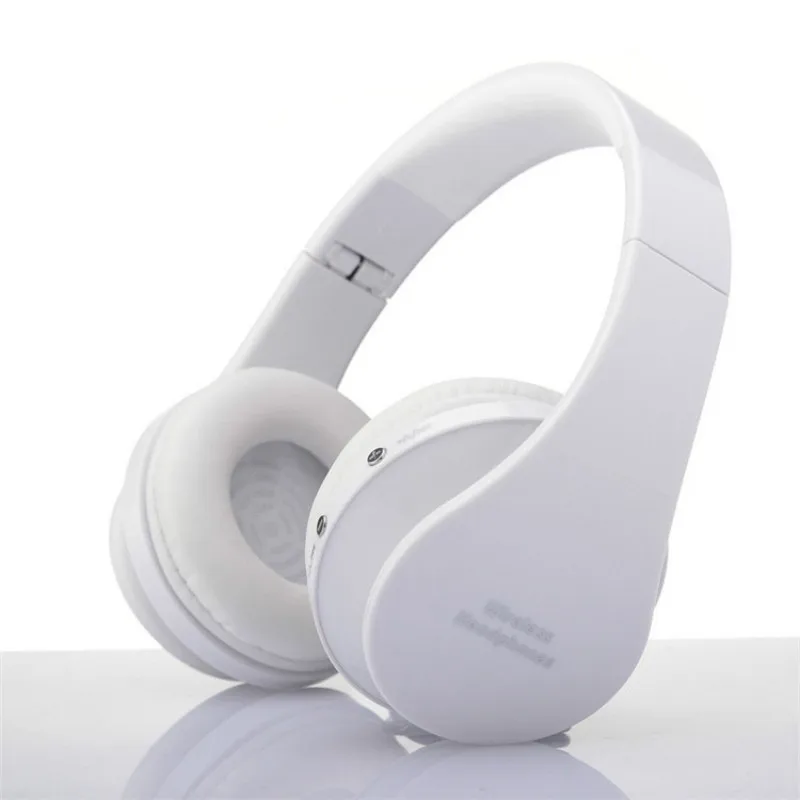 Белый Bluetooth 5,0 гарнитура Накладные беспроводные наушники Складные стерео игровые наушники с микрофоном для телефона Pc tv Xiaomi Iphone huawei - Цвет: Белый