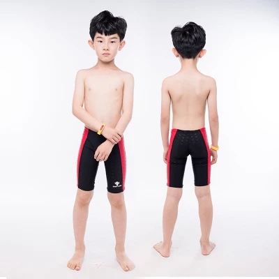 Красный HXBY Swimming Trunks Boys Swimwear Training Children's Swimsuit For Boy Baby Professional Competition Men's Swimming Trunks 5XL - Цвет: Красный
