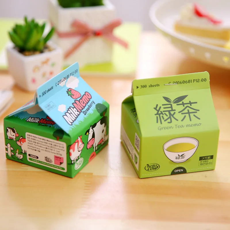 

Creative Stationery Milk Box Extract Notebook Memorandum Creative Note Paper Stationery