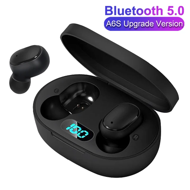 US $5.75 TWS Wireless Bluetooth 5.0 LED Display Earphone for Redmi Airdots Button Control Waterproof Noise C