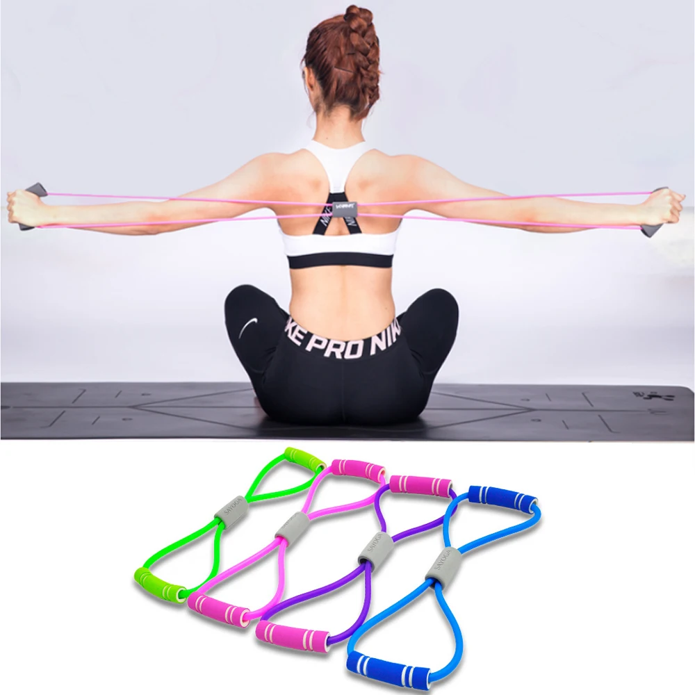 Gym Chest Developer Rubber Loop Latex Resistance Bands Fitness Equipment Yoga 