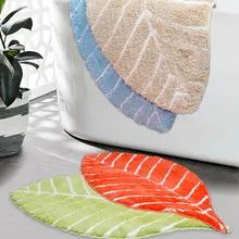 Мягкий напольный коврик для комфорта домашний Текстильный коврик для ванной Нескользящая форма листа декор пьедестал коврик для ванной ковёр для гостиной спальни ковер