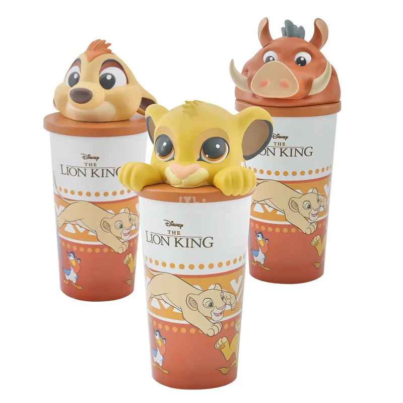 Disney The Lion King Original simba Pumbaa Timon topper 2 Tinplate movie figura action drink water cup Кружка с аниме рисунком