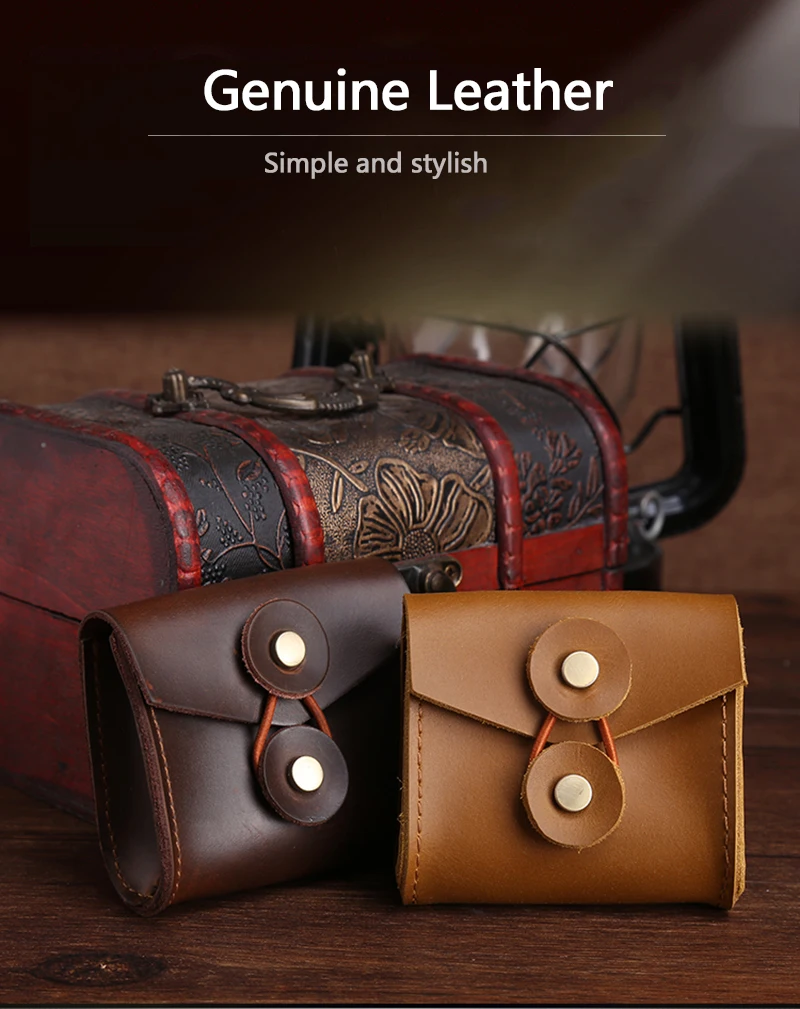 For Airpods Headphone Case Cover Luxury Genuine leather Case For Apple AirPods 2 Bag Air pods Earpods Accessories Earphone Bags