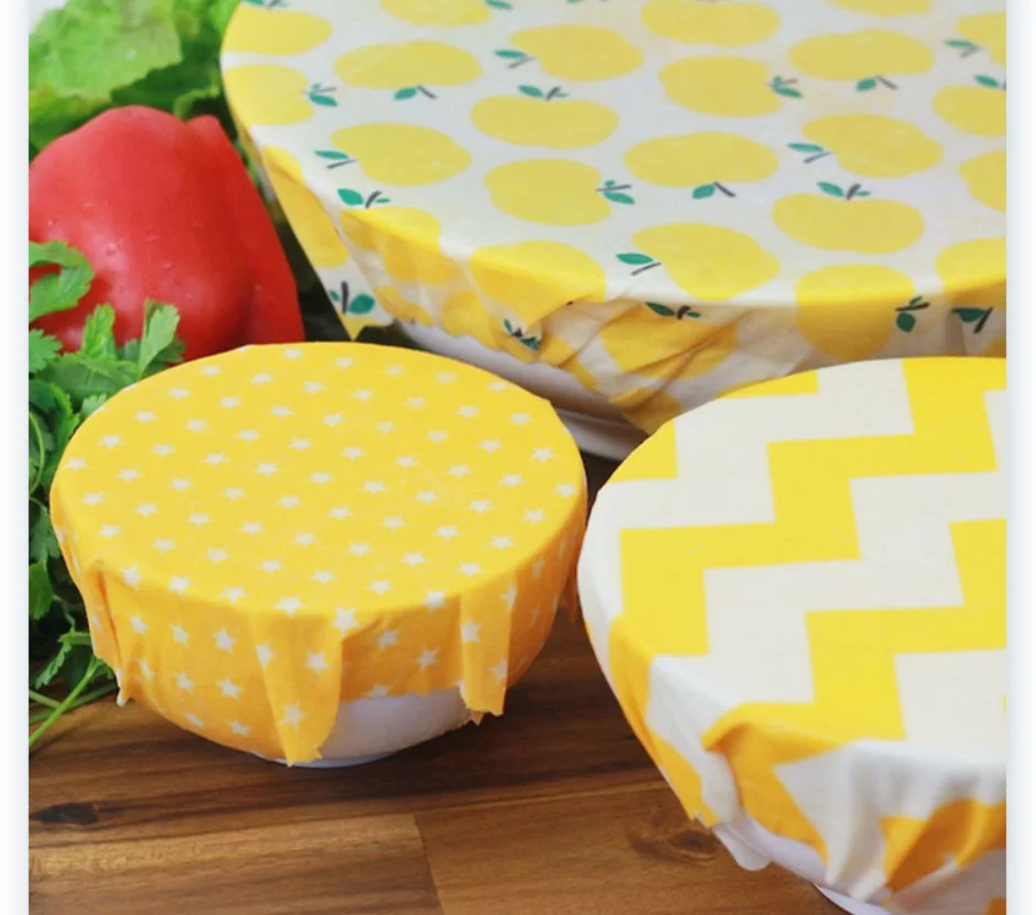 

3Pack Beeswax Wrap Eco Friendly Kitchen Wrap Replacement Organic Natural Bees Wax Reusable Mixed Pattern Beeswax Food Wraps