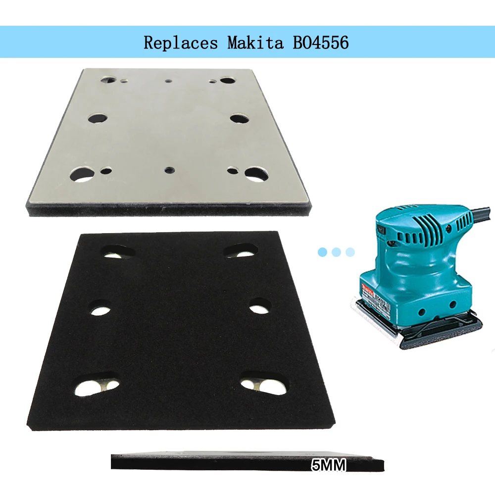 3-Pack 100*110mm Replacement 1/4 Sheet Finishing Sander PSA Sanding Pad Backing Plate For Makita 158324-9 BO4556,BO4556