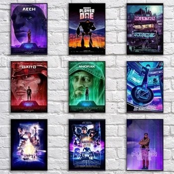 

Popular Ready Player One Poster Retro Whitepaper Spielberg Movie Poster Art Painting Funny Fancy Wall Sticker