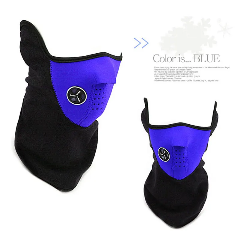Blue 1pcs Маска для шеи, для езды на велосипеде, ветрозащитный для езды на велосипеде, ветрозащитный для езды, Теплая Лыжная маска для сноуборда, для спорта на открытом воздухе, D40 - Цвет: Blue 1pcs