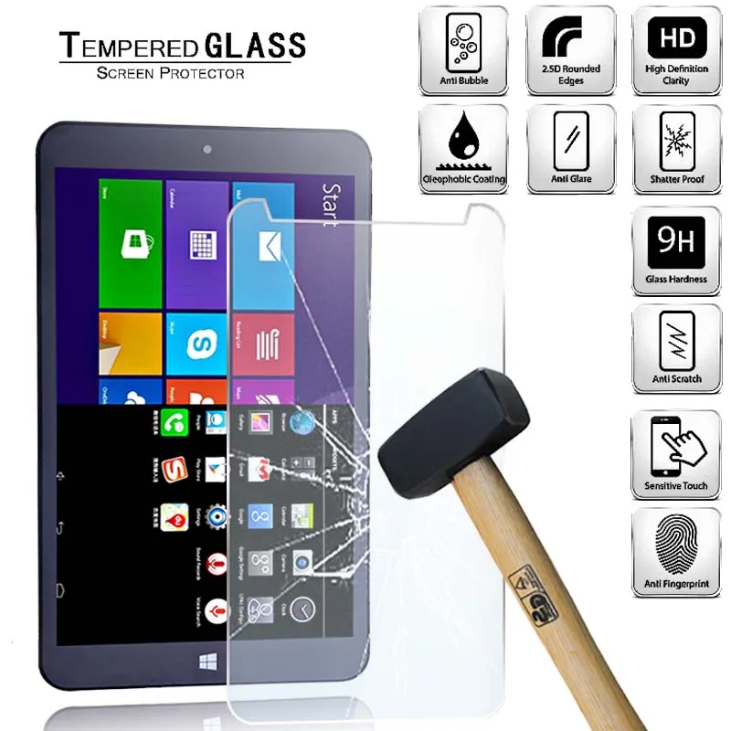

Tablet Tempered Glass Screen Protector Cover for Chuwi Vi8 HD Eye Protection Anti-Fingerprint Explosion-Proof Tempered Film