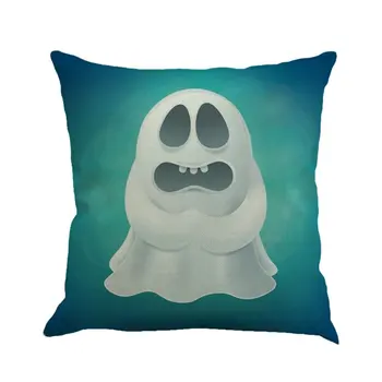 

4 Patterns Funny Ghost Halloween Pillowcase Back Bolster Cover Pillowslip Home Decorative Pillow Cover 45*45cm