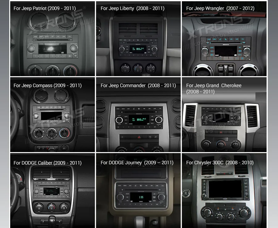 Best XTRONS 6.2"Android 9.0 Octa Core 4GB RAM 64GB ROM Car DVD Player Multimedia GPS System TPMS SWC for JEEP for DODGE for Chrysler 3