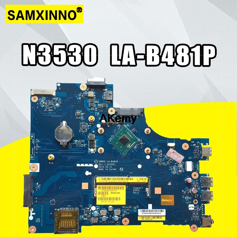 

Laptop motherboard for DELL Inspiron 15 3531 PC Mainboard N3530 CPU 0Y3PXH LA-B481P full tesed DDR3