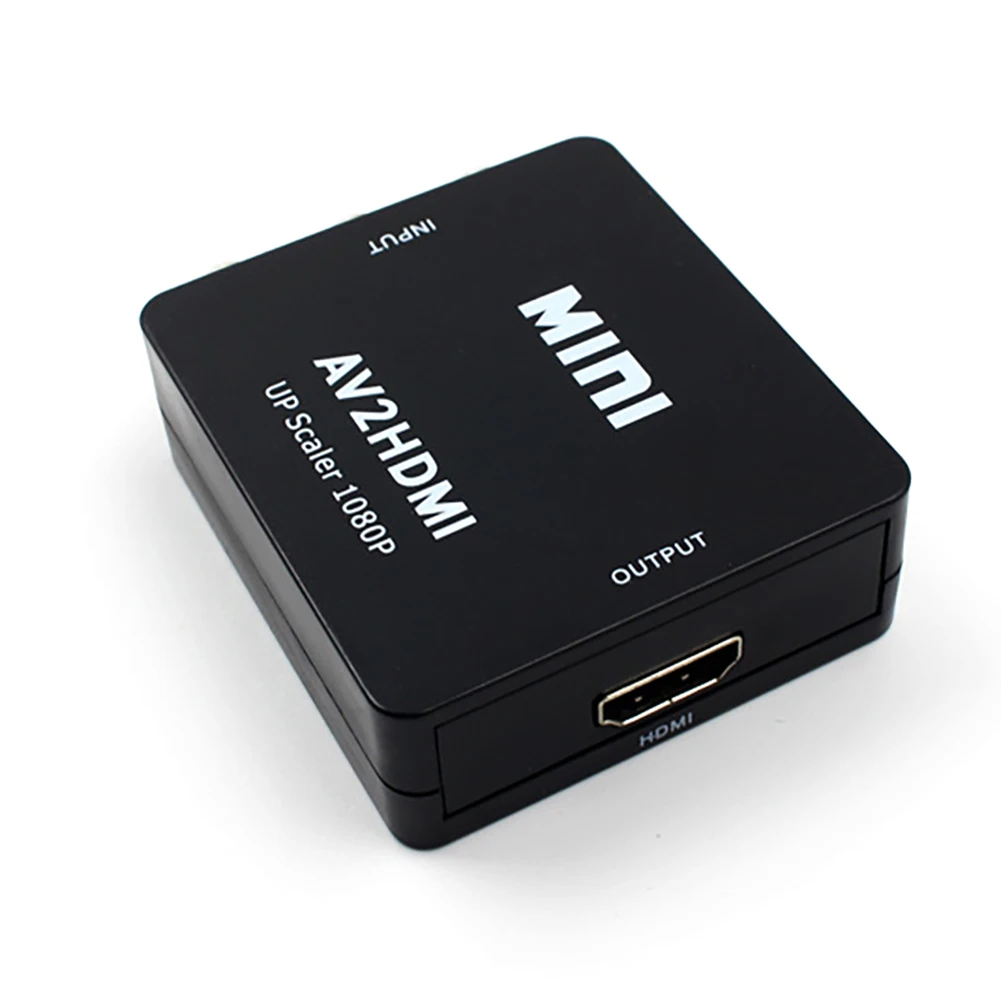  1pcs HD AV2VGA Video Converter Box Convertitore AV RCA CVBS a VGA Video Converter Conversor con 3.5