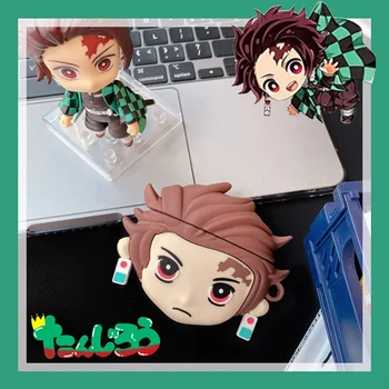 

Anime Demon Slayer Tanjiro Headset Protective Sleeve For Apple Airpods Pro 3 Bluetooth Wireless Headphone Covers For Airpods 1 2