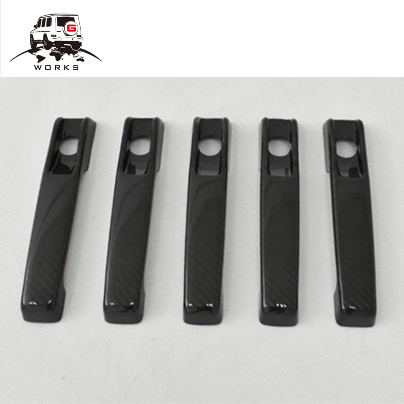 G W463 углеродное волокно дверная ручка Крышка Накладка для w463 g63 g65 ручка Крышка 1990