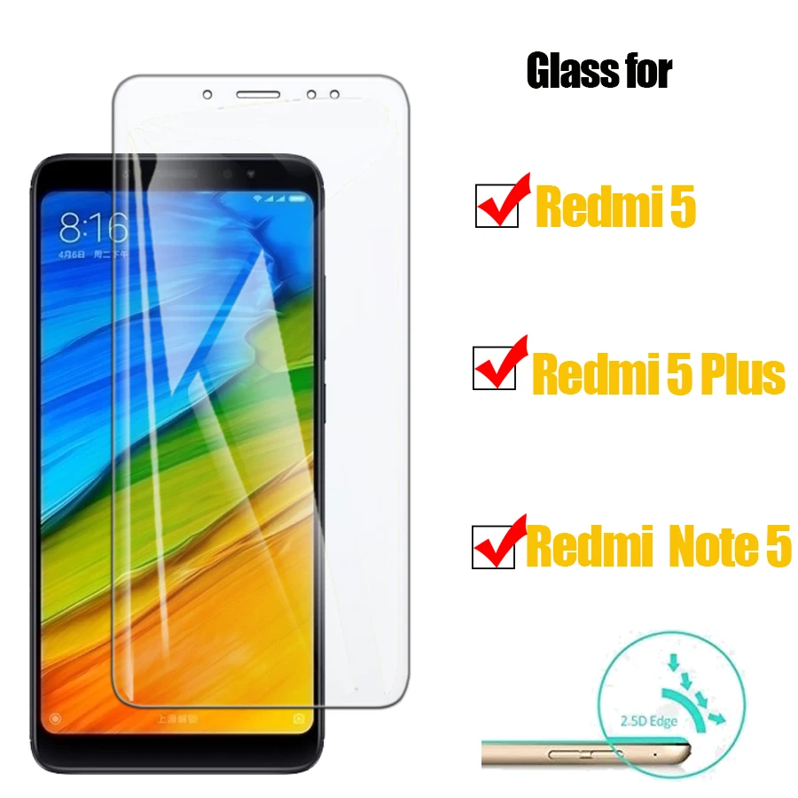 Защитное стекло на Xiaomi Redmi Note 5 защитное стекло xao mi red mi res mi re mi 5 plus 5 plus note5 закаленное стекло plus5 mi xio mi