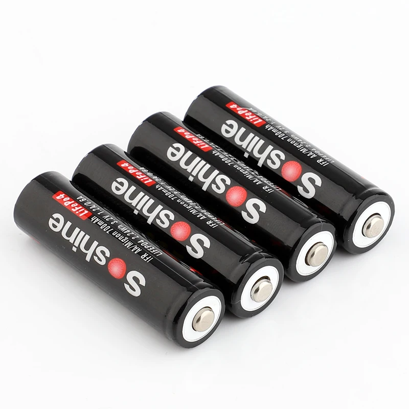 Горячая Распродажа 4x original Soshine LiFePO4 3 2 V AA 14500 700mah перезаряжаемая батарея + чехол |
