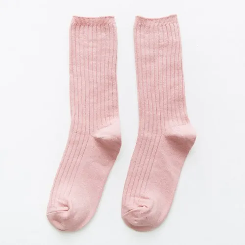 3 пар/лот = 6 штук карамельных цветов, свернутые женские носки Songkou носки женские цветные низкие носки - Цвет: Pink D