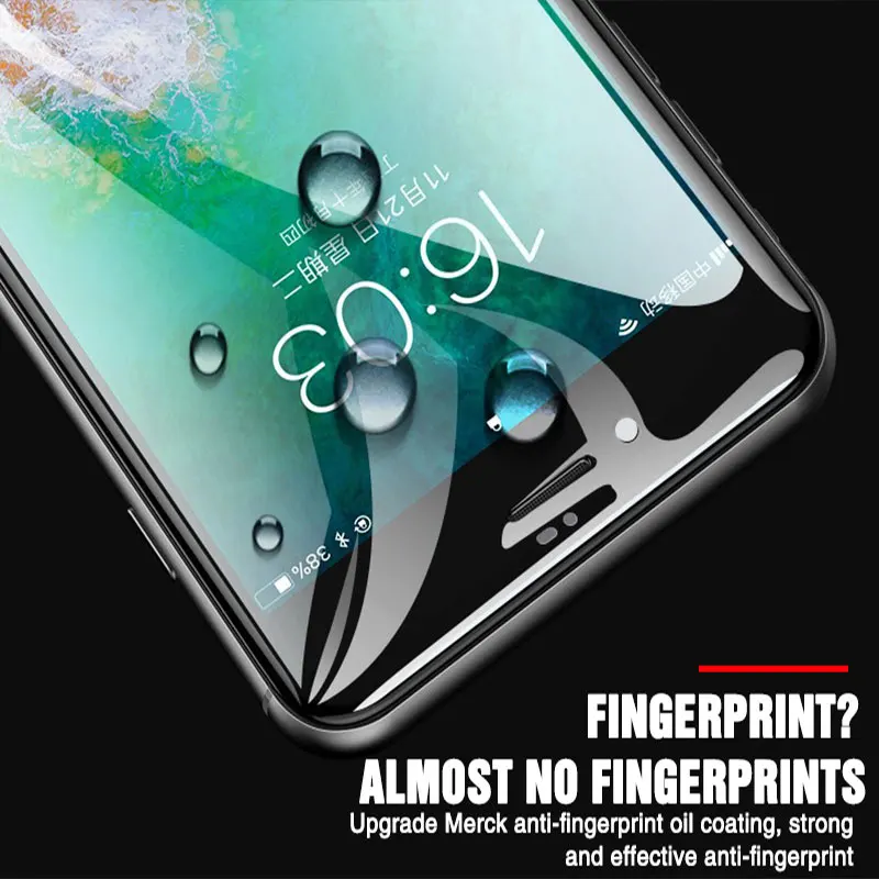  Schutz Gehärtetem Glas Auf Die Für iPhone 8 7 6 6S Plus X 10 Screen Protector Soft Rand Gebogene fü