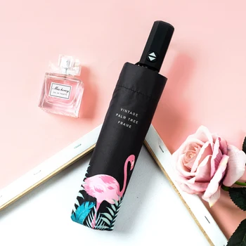 

Fully Automatic Flamingo Umbrellas Sunscreen UV Protection Parasol Rays Sunshade Cute Rain Umbrella For Women Men Kids