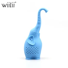 Силиконовый чайный диффузор, мультяшный слон, ситечко для заваривания, травяное сито для специй, чайный пакетик, ситечко для заварочного чайника