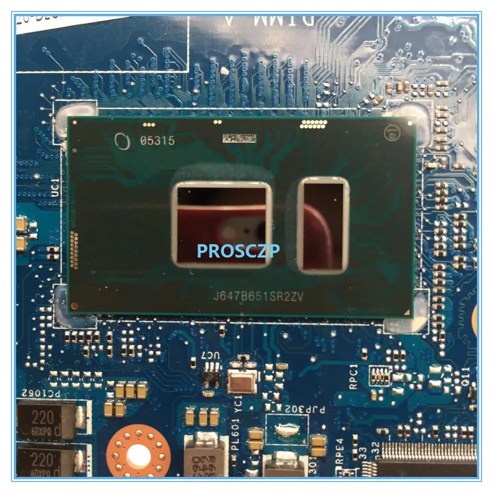 High quality for 5567 5767 BAL20 LA-D801P CN-0VMRRP 0VMRRP laptop motherboard pavilion SR2ZV i7-7500U DDR4 working well