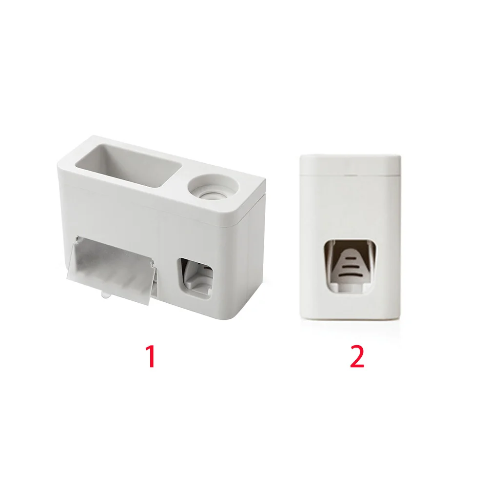 Wall Mounted Multifunctional Squeezer Automatic Toothbrush Holder Storage Rack Bathroom Accessories Sets Toothpaste Dispenser