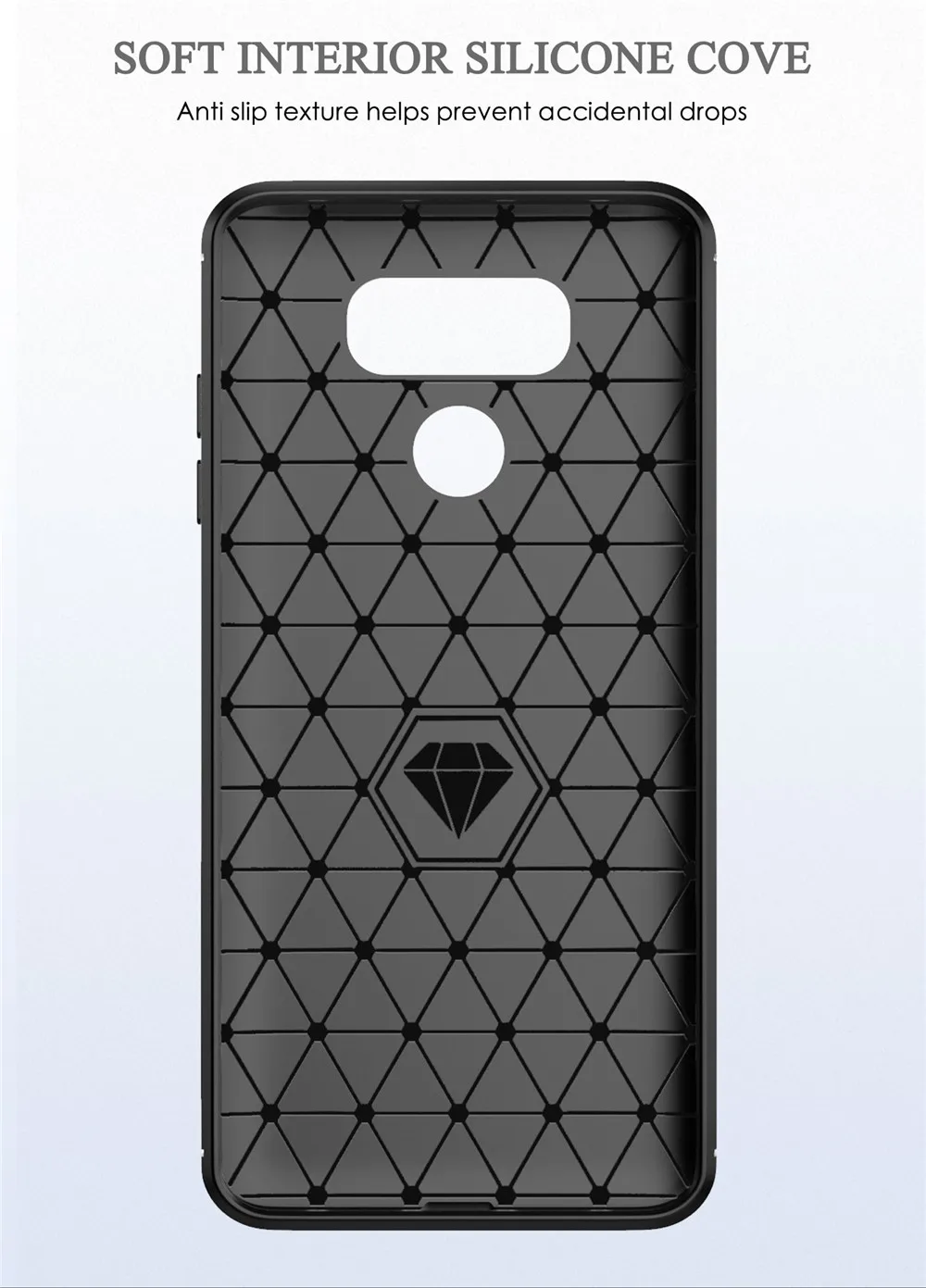 Fashion Carbon Fiber Skin Full Soft Silicone Cover LG G6 Case For