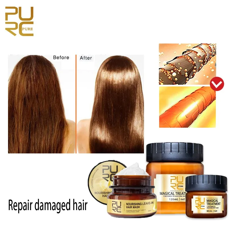 

PURC Magical treatment hair mask Nutrition Infusing Masque for 5 seconds Repairs hair damage restore soft hair free shipping