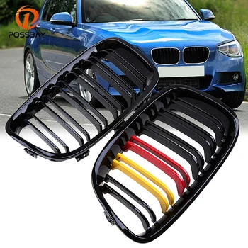 

New Car Accessories Painting Gloss Black Front Center Wide Kidney Hood Grilles For BMW 1-Series F20 5-door 2011-2015