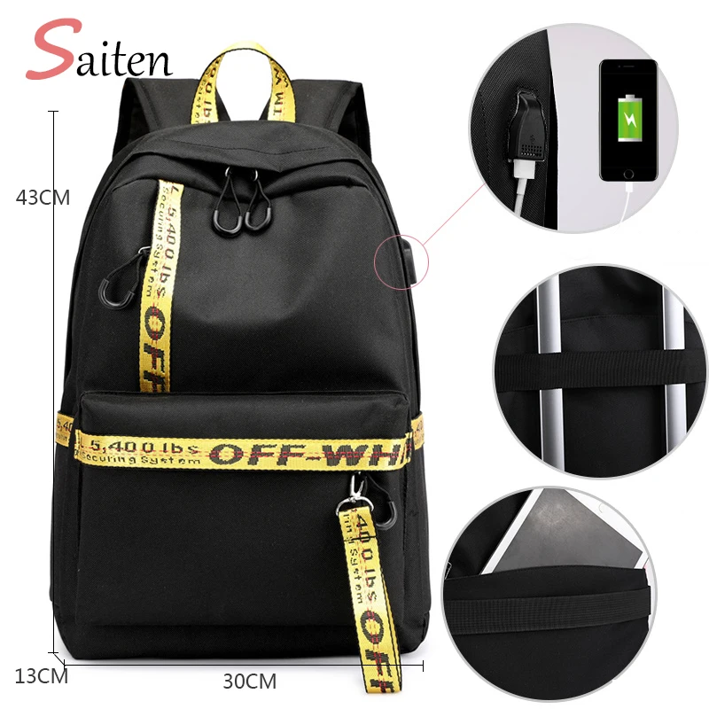 Женская сумка из водонепроницаемой ткани женский рюкзак с USB зарядкой