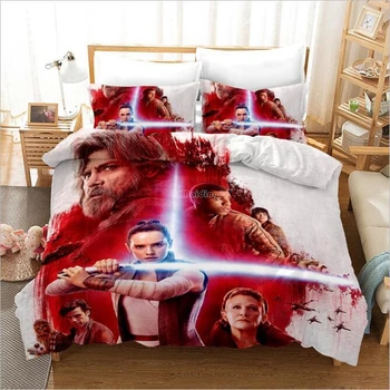 

3D Luxury Star Wars Bedding Set Duvet Cover Set with Pillow Case King Custom/King/Europe/USA Quilt/Comforter Cover Set Bed Linen