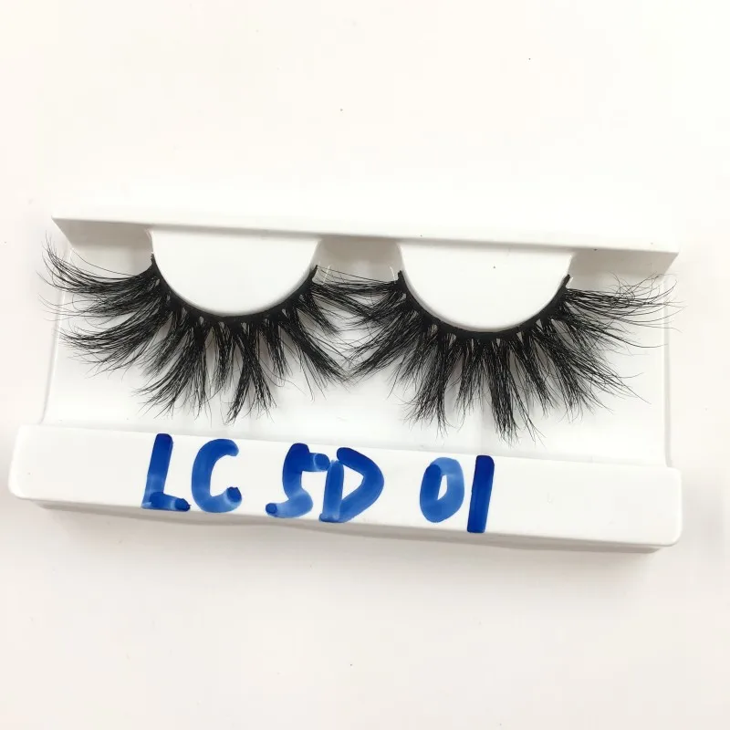 LC 5D 01 FDshine 25 мм норковые ресницы 5D ресницы с индивидуальной упаковкой лучшие продажи - Цвет: LC 5D 01
