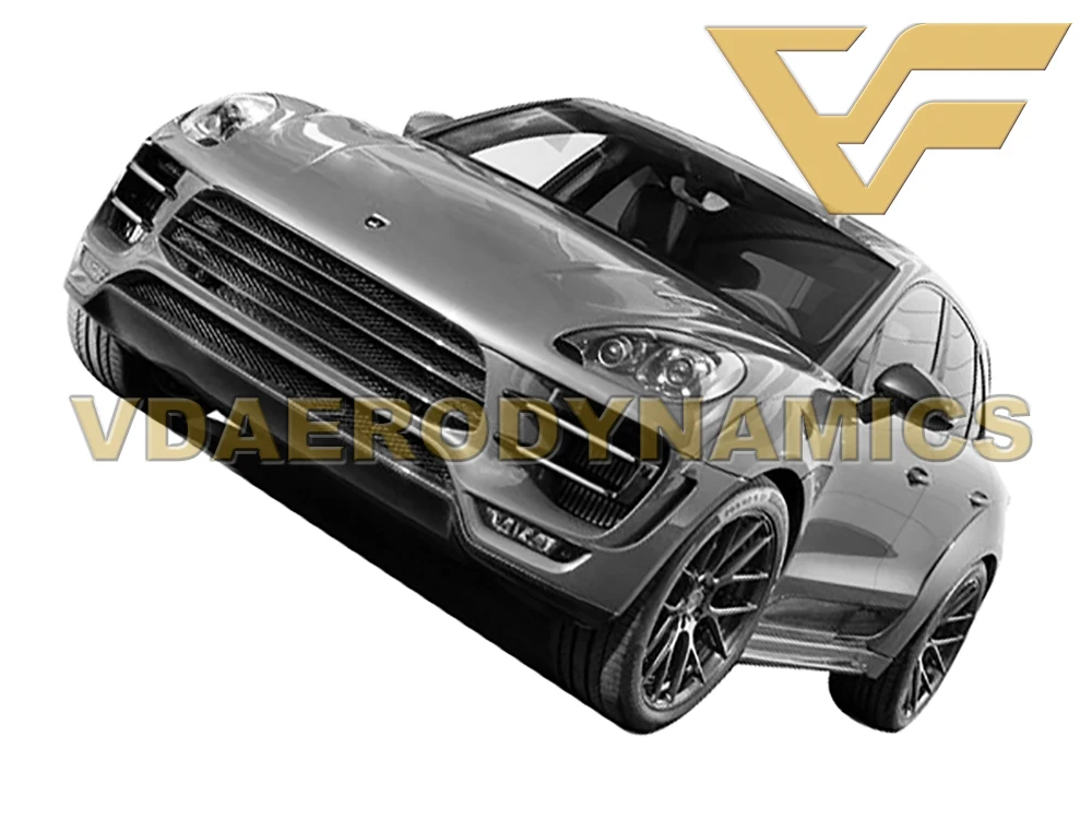 Подходит для 14-18 Porsche Macan пластик, армированный волокном, углеродное волокно VAD полный комплект для тела переднее крыло для губ Вспышки боковые юбки задний диффузор для губ