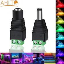 Female power or Male power socket adapter plug connector 2.1*5.5mm cable connector for 3528 5050 5730 LED strip light connection