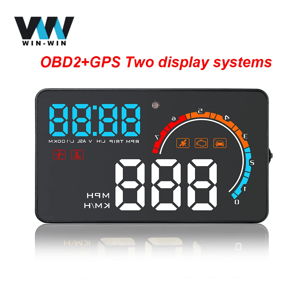 

Head Up Display D2500 HUD Display Car GPS D2500 OBD OBD2 Diagnostic Tool Projector Digital Speedometer Car Speed Security Alarm