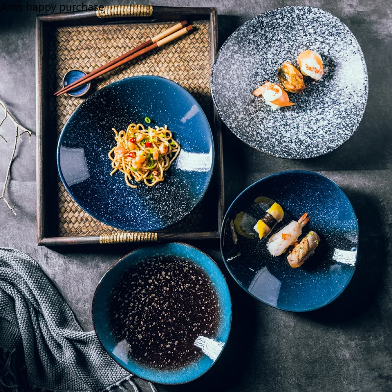 Керамическая нерегулярная тарелка блюдо для закусок Kimchi кухонная утварь