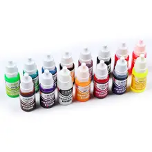 15 шт./компл. 10g DIY ювелирные изделия ручной работы ремесла Цвет ing пигментные чернила УФ-клей кристалл гель жирной сплошной Цвет смолы краска Пигмент Порошок