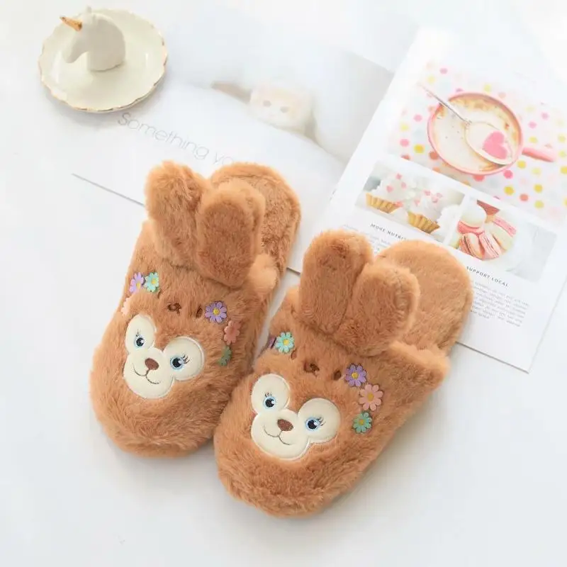 Сумки из натуральной кожи Duffy медведь Stellalou Ползунки с принтом «Хэллоу Китти» с рисунками из мультфильма «My Melody Cinnamoroll PomPomPurin, мягкие, удобные, для Для женщин с героями мультфильмов для девочек; домашние плюшевые Тапочки