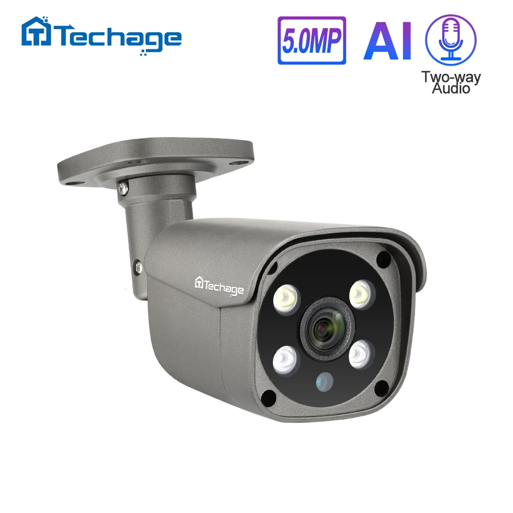 Humana ao ar Áudio em Dois Onvif para Sistema Poe de Segurança Techage Câmera Detecção Livre Sentidos Vigilância Vídeo ai Nvr H.265 5mp ip