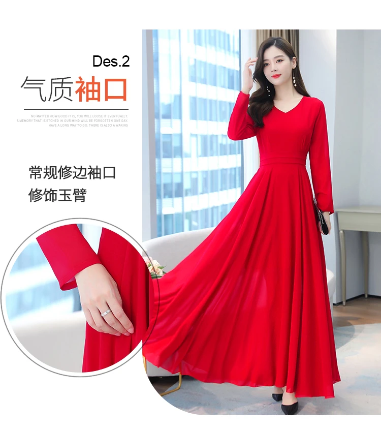 Autumn Winter Vintage Chiffon Boho Midi Dress 2020 4XL Plus Size Sexy Casual Maxi Dresses Women Party Long Sleeve Black Vestidos