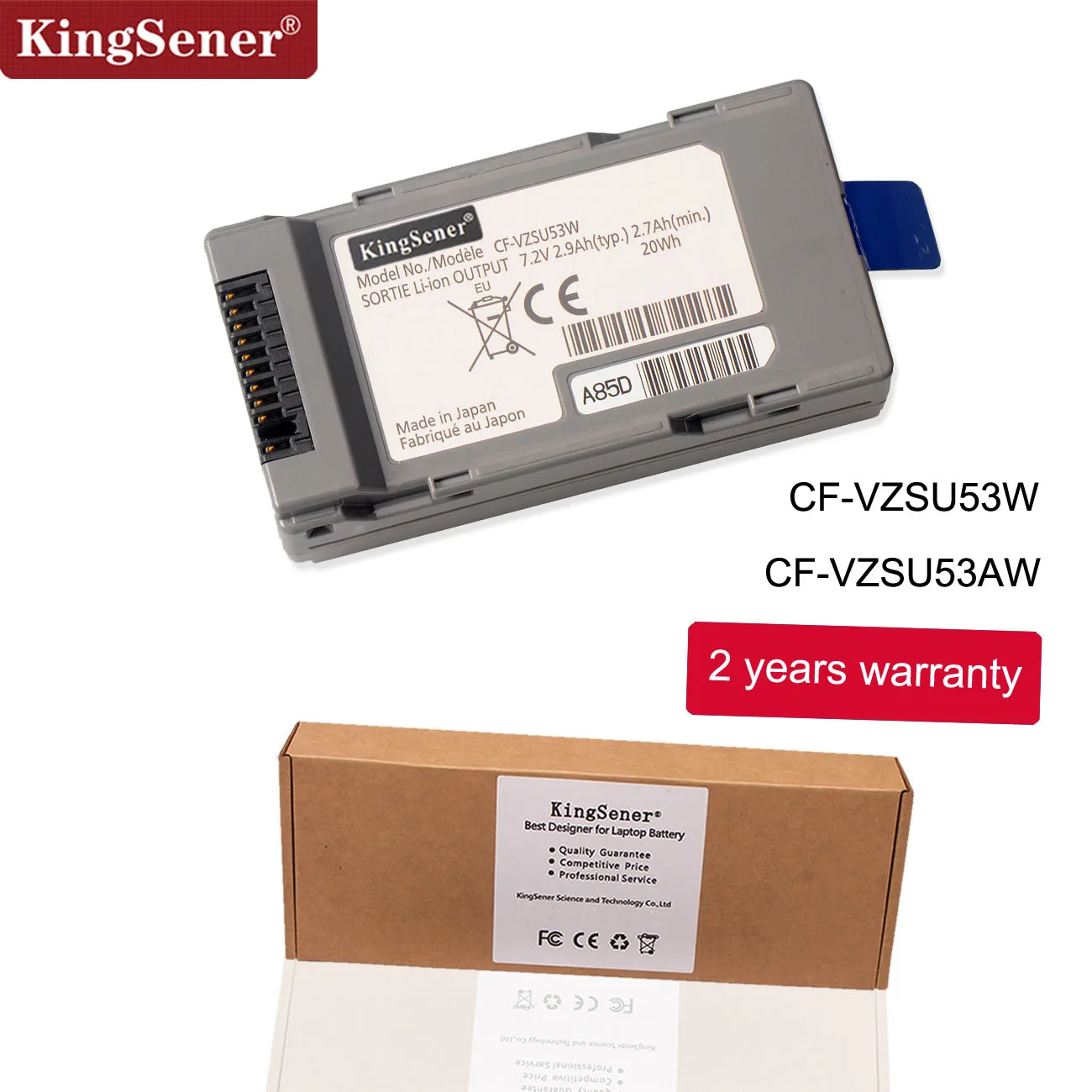 KingSener CF-VZSU53W Батарея для Panasonic Toughbook CF-H1 CF-H2 CF-U1 планшетный ПК CF-VZSU53AW CF-VZSU53 7,2 V 2.9Ah 20WH