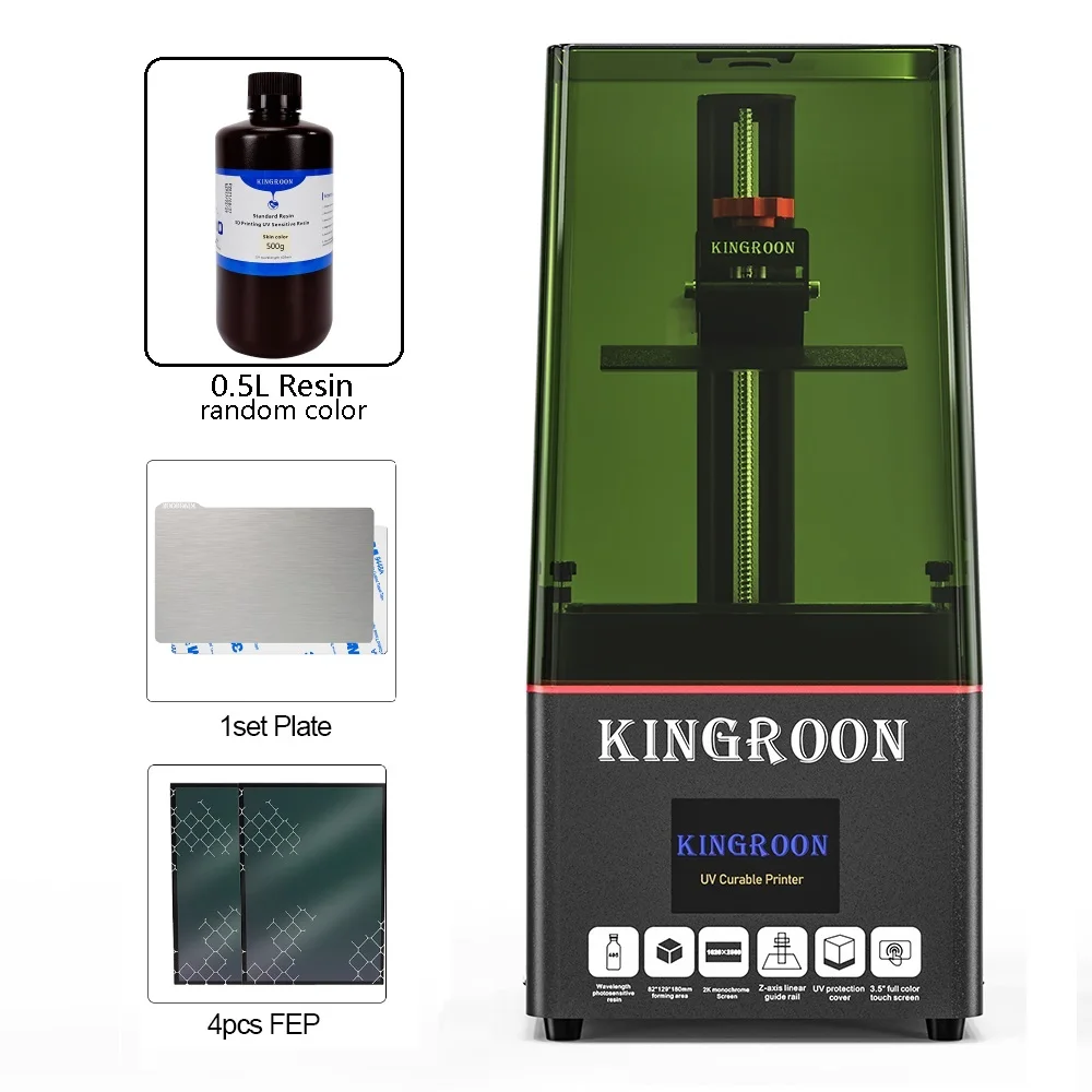 KINGROON KP6 Mono 3D Printer SLA UV Resin Printer 129x82x180mm with 6 inch 2K Monochrome LCD Screen Fast Printing Speed 3d printing business 3D Printers