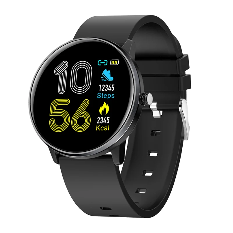 

MX6 Smart Watch Men Women Blood Pressure Heart Rate Monitor IP68 Waterproof Sport Watch Black Silicone