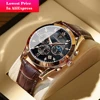 POEDAGAR Men Watches Waterproof 2021 Fashion New Leather  Luminous Wristwatch Top Brand Luxury Mens Quartz Relogio Masculino 1