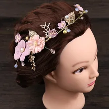 Mission Ming головной убор Лидер продаж головной убор в форме гирлянды Розовая Повязка На Голову свадебное платье лента для волос Европа и Америка невесты головной убор