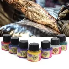 7 долговечные цвета пигмент татуировки Практика чернила аксессуар начинающих набор чернил для татуировки практики